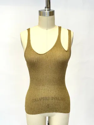 2024 Jonathan Simkhai Saga Metallic Top