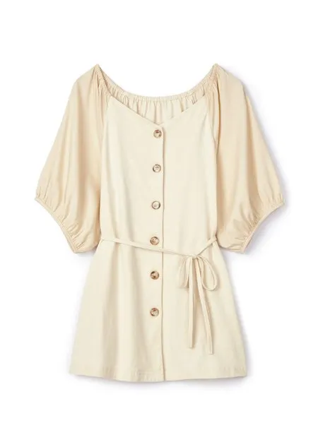 221003C1 Puff Sleeve Maternity & Nursing Top