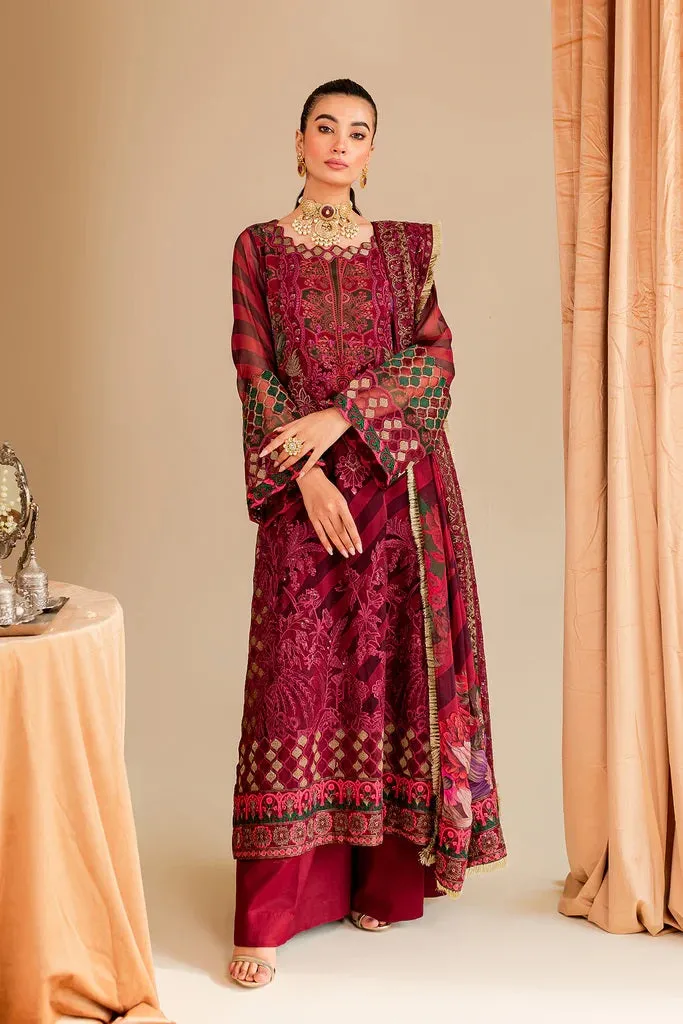 3-Pc Charizma Embroidered Chiffon - VSL-08