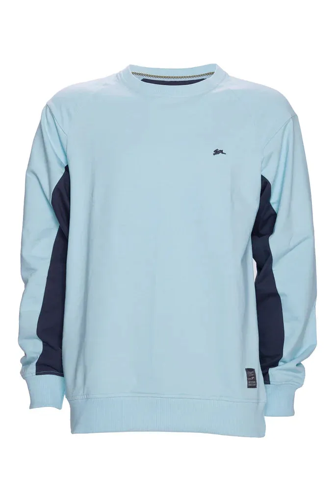 A TIZIANO Gideon | Printed French Terry Crewneck (CORY BLUE)
