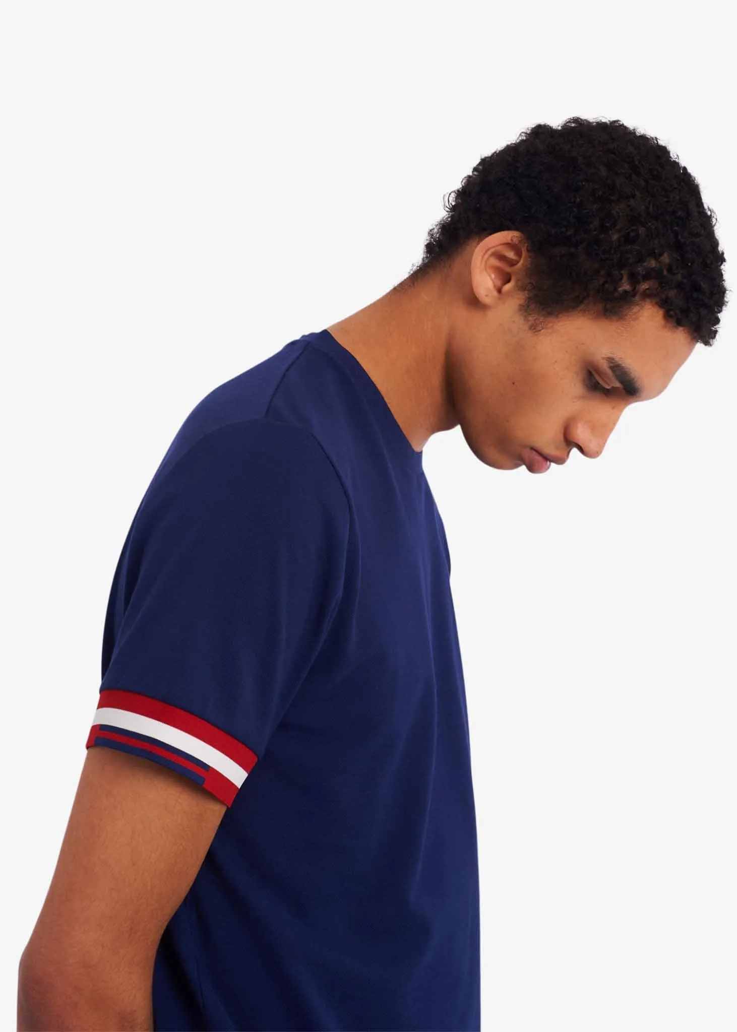 Abstract cuff t-shirt - french navy