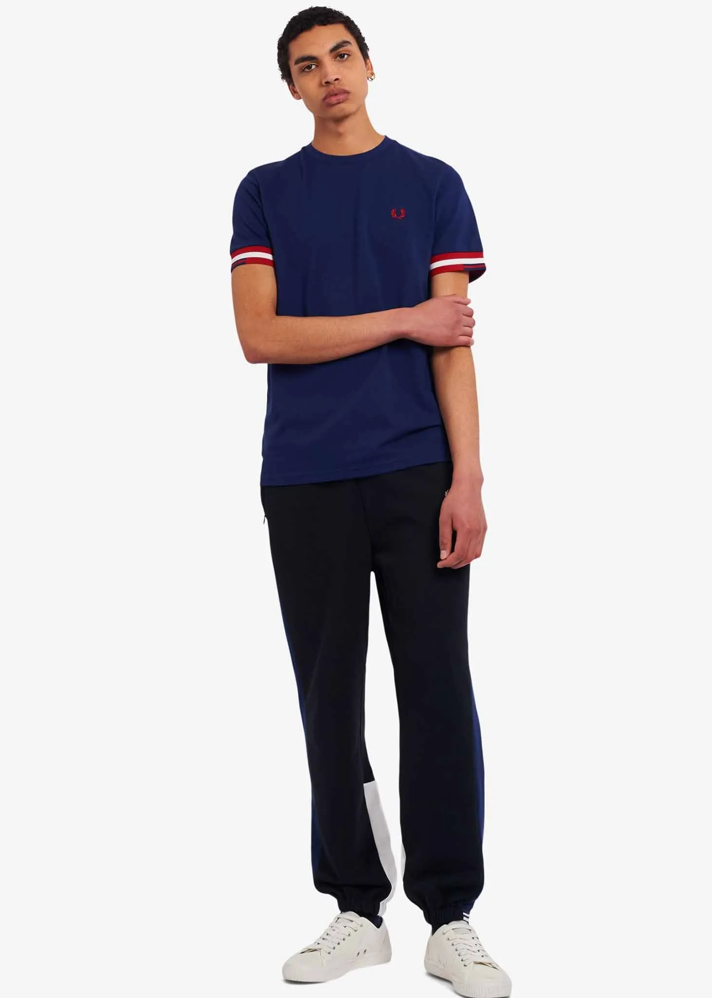 Abstract cuff t-shirt - french navy