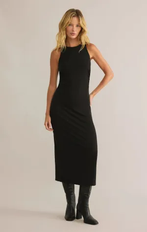 Adison Midi Dress-Black