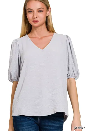 Airflow Puff Sleeve Blouse Top