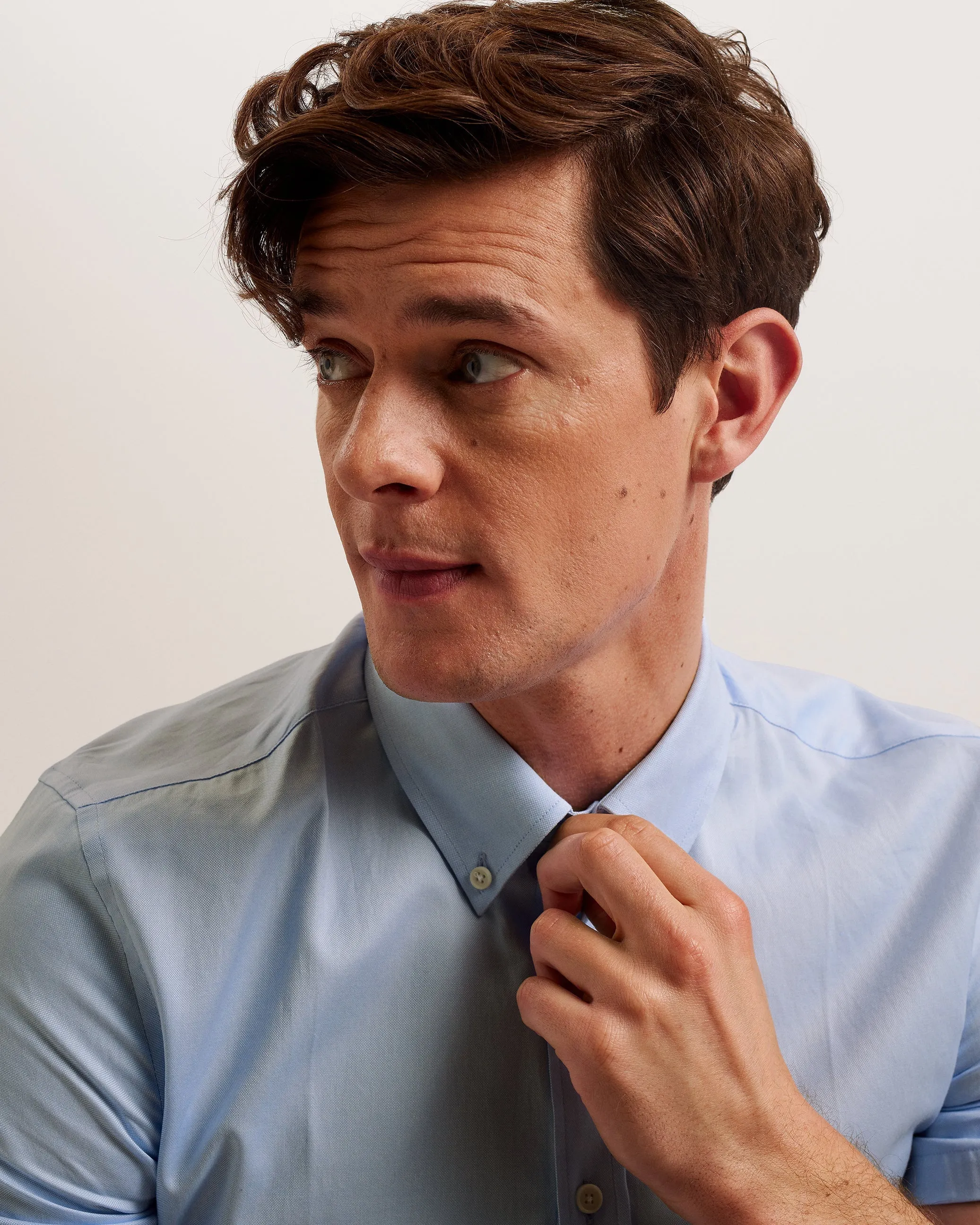 Aldgte Short Sleeve Regular Premium Oxford Lt-Blue