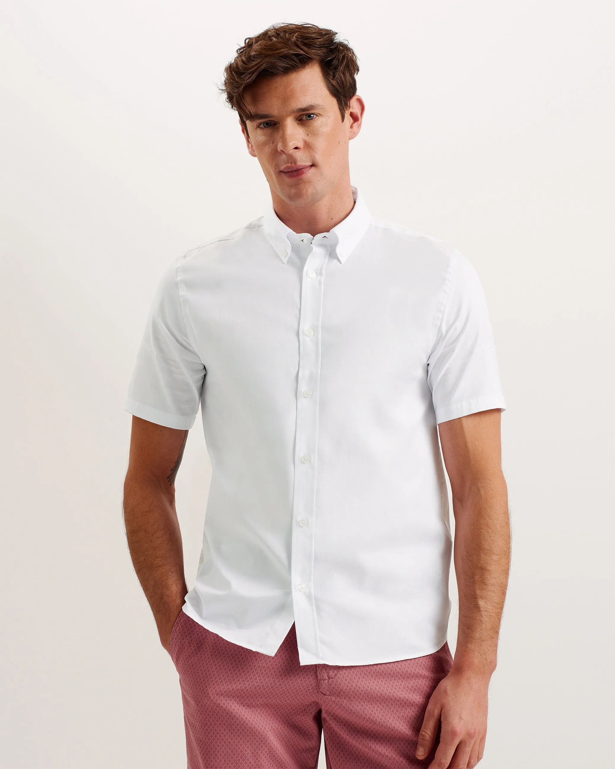 Aldgte Short Sleeve Regular Premium Oxford White