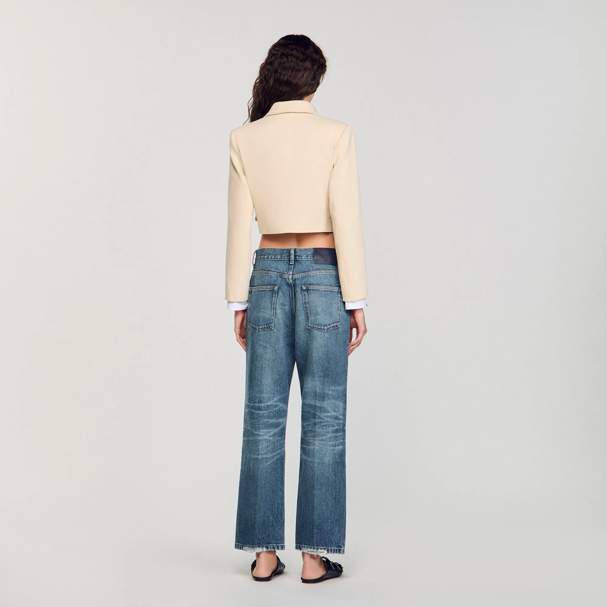 Alessandrie Cropped Jacket Sand