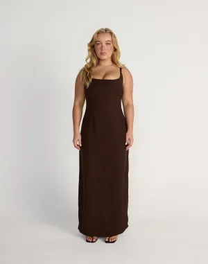 Alistair Maxi Dress (Chocolate)