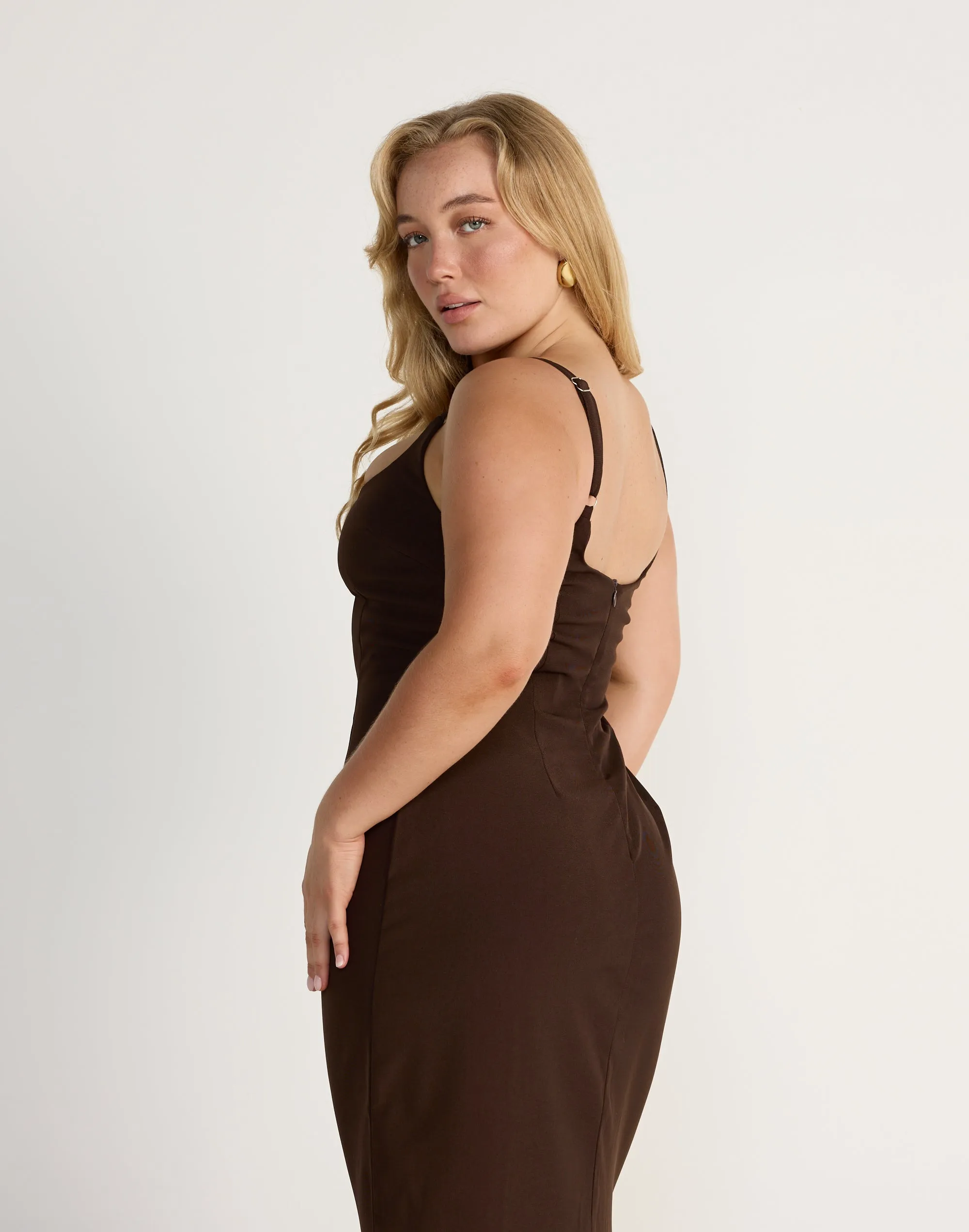 Alistair Maxi Dress (Chocolate)