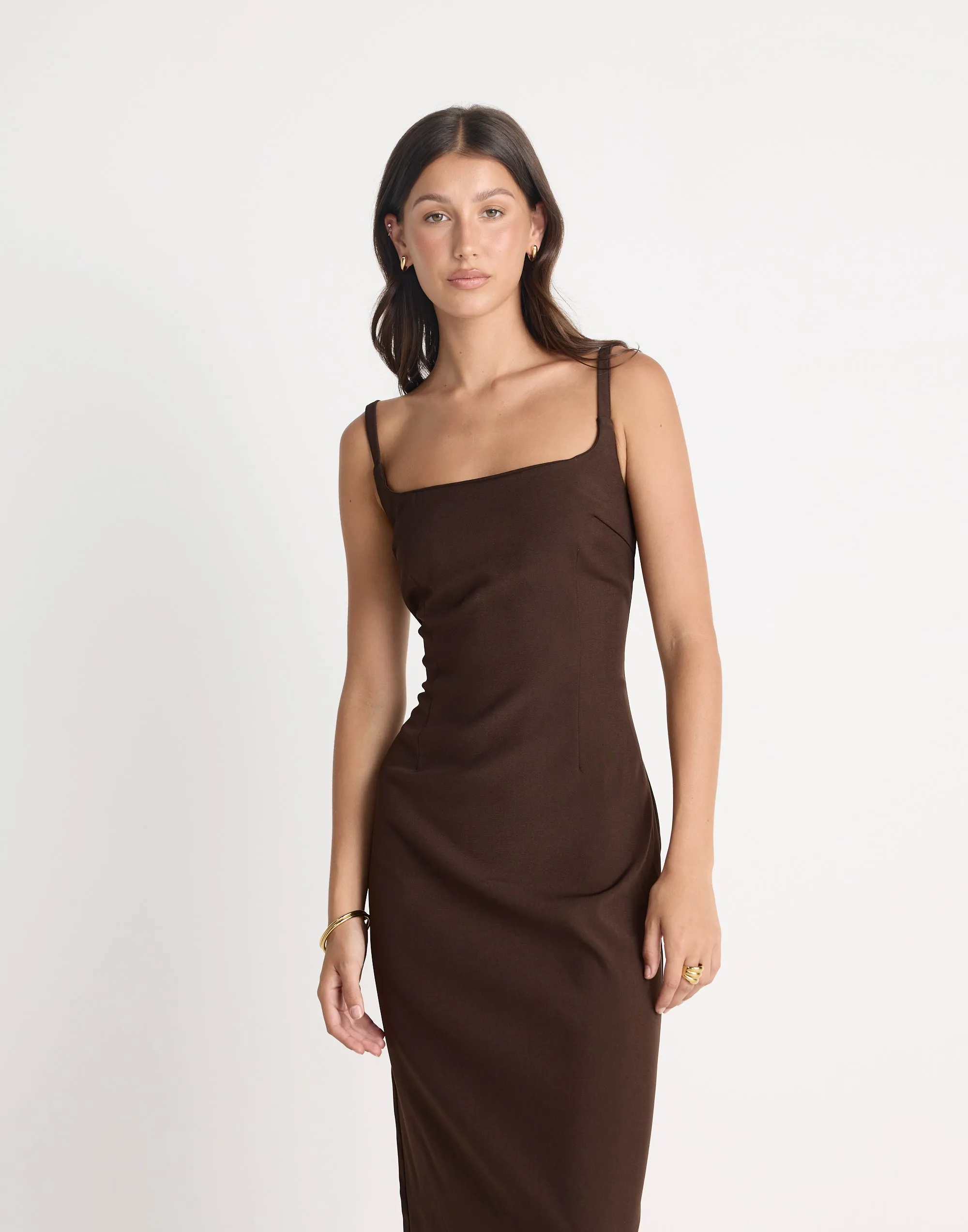 Alistair Maxi Dress (Chocolate)