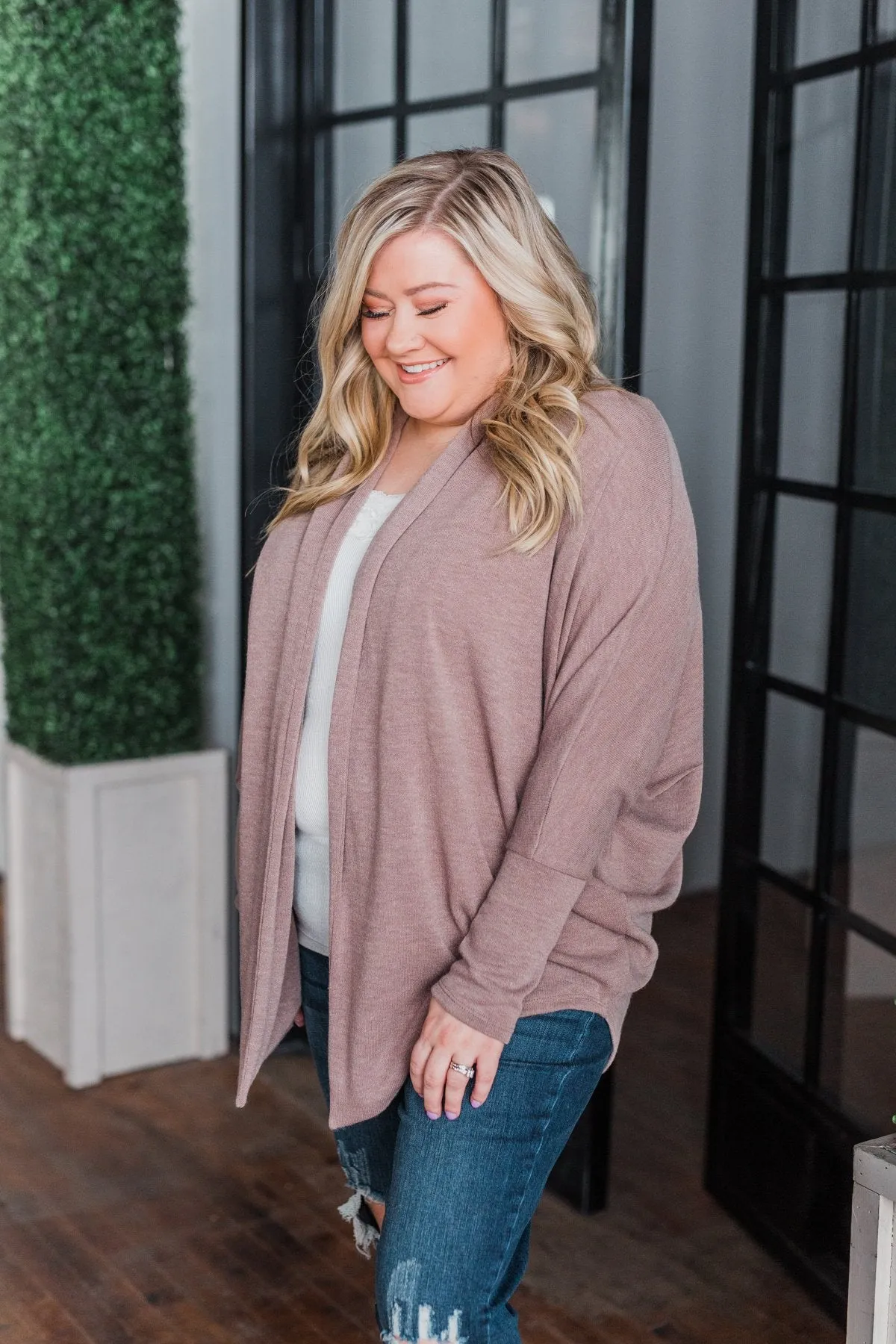Along We Go Dolman Cardigan- Mocha