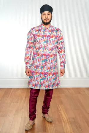 AMIN Watercolor Floral Kurta