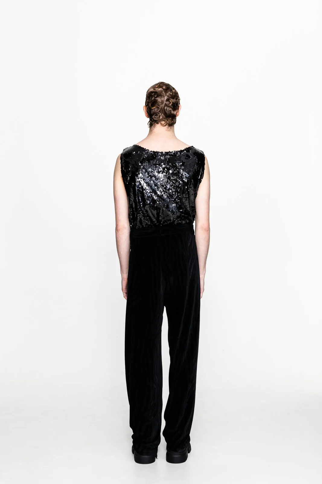 Antonio Velvet Pants Black