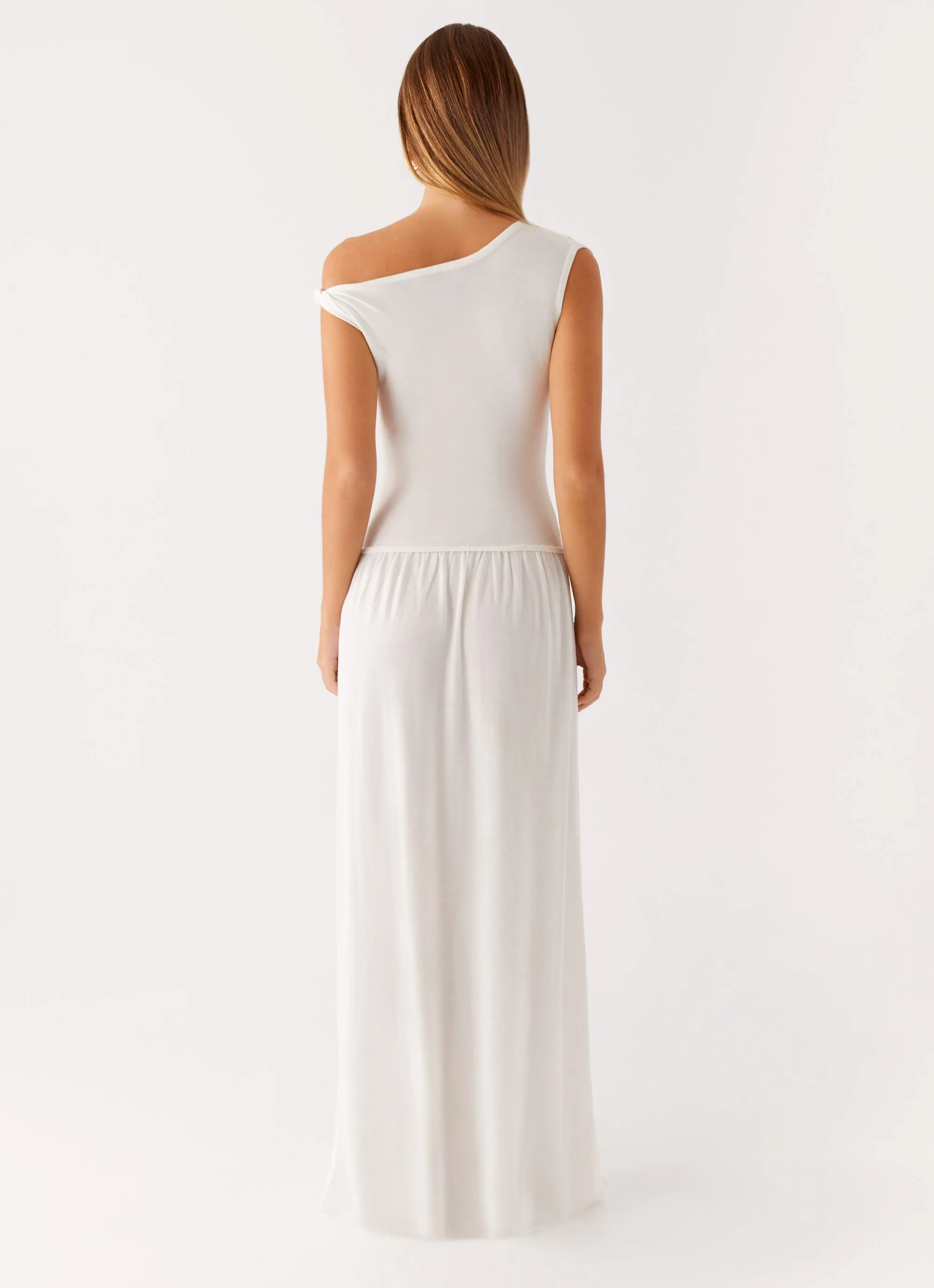 Ardella One Shoulder Maxi Dress - Ivory