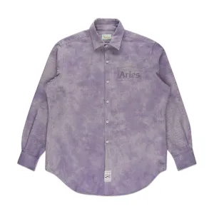 aries od oxford stripe shirt (purple)
