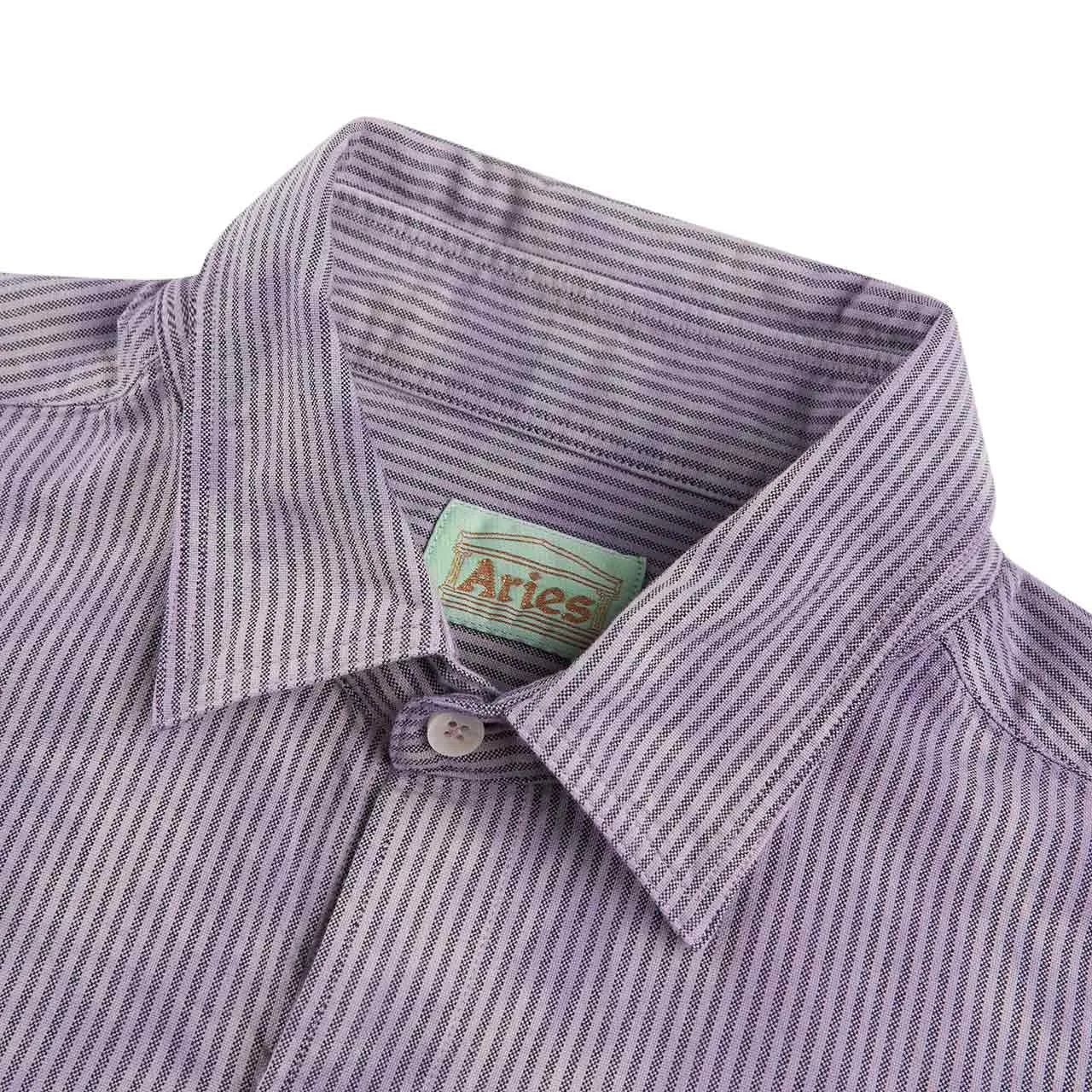 aries od oxford stripe shirt (purple)