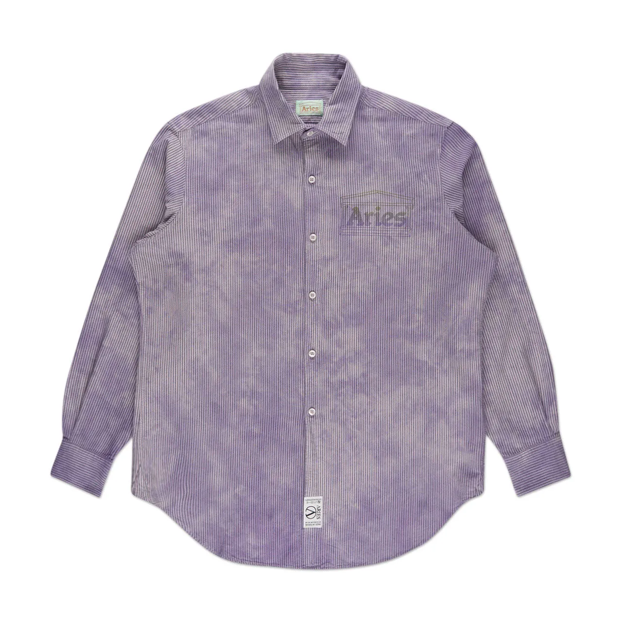 aries od oxford stripe shirt (purple)