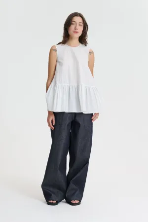 ASTA | TOP RECYCLED TAFFETA WHITE