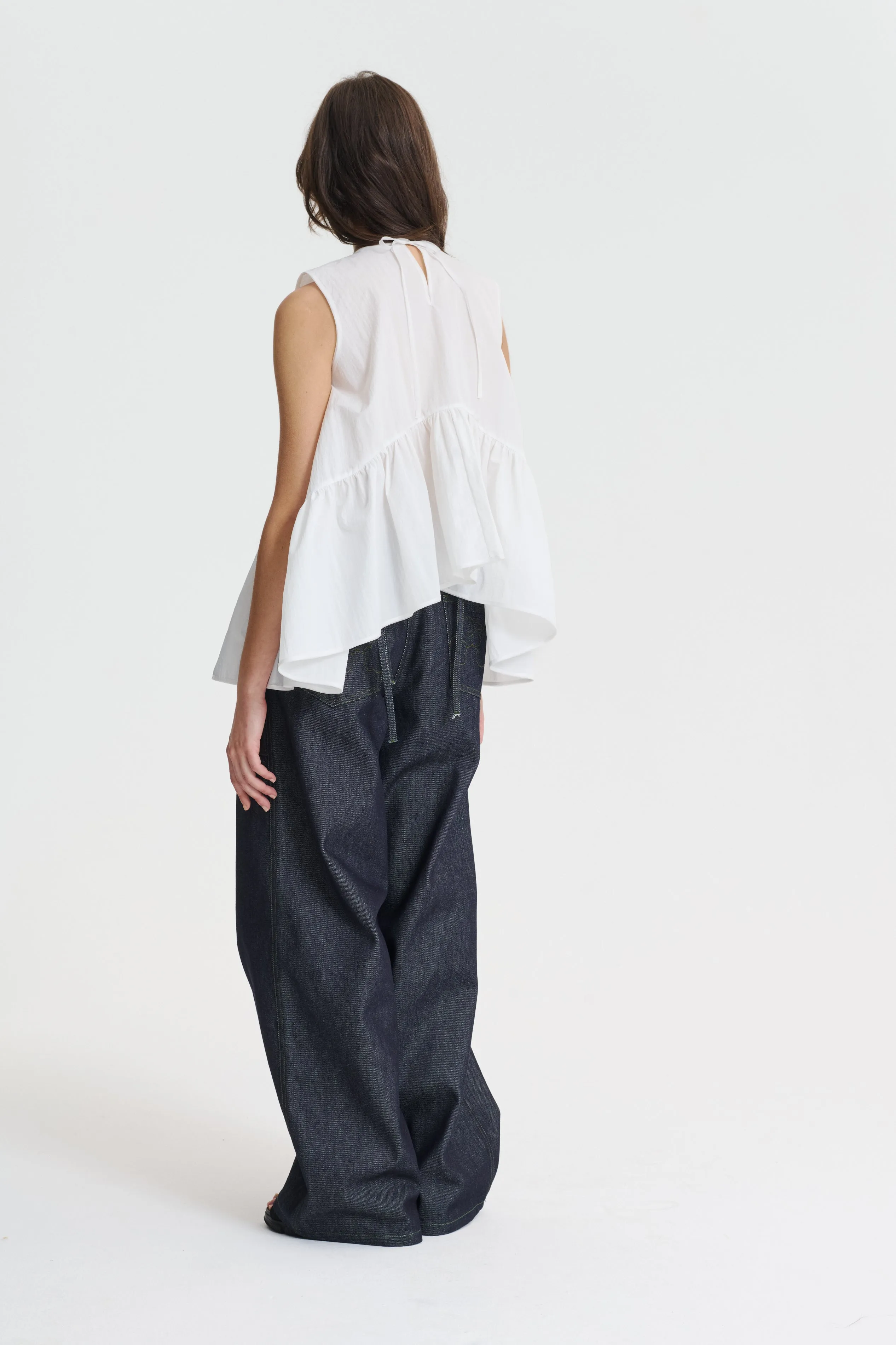 ASTA | TOP RECYCLED TAFFETA WHITE