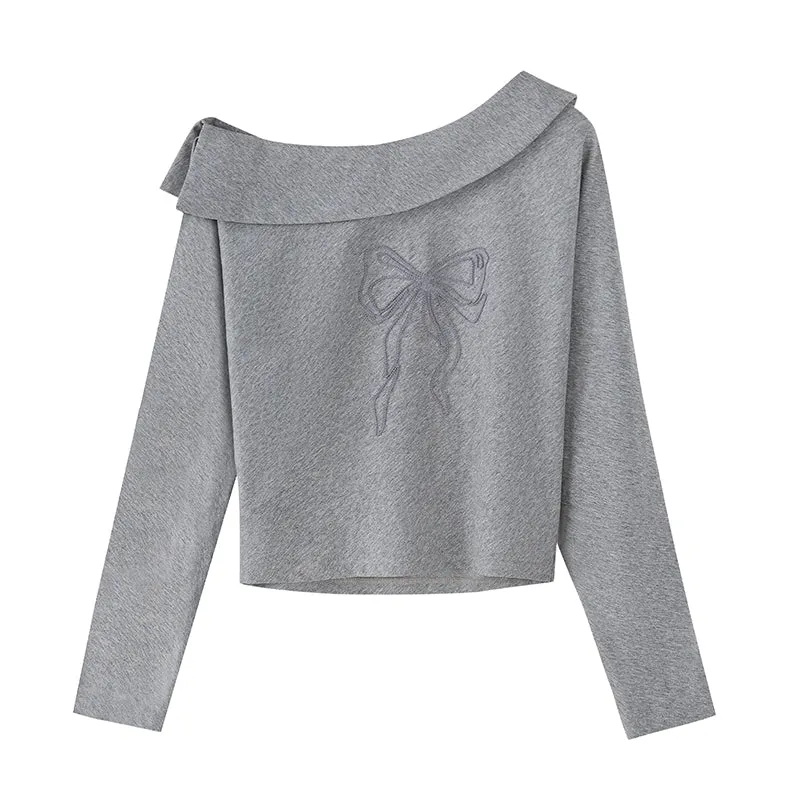 Asymmetrical Bow Tie Sweater