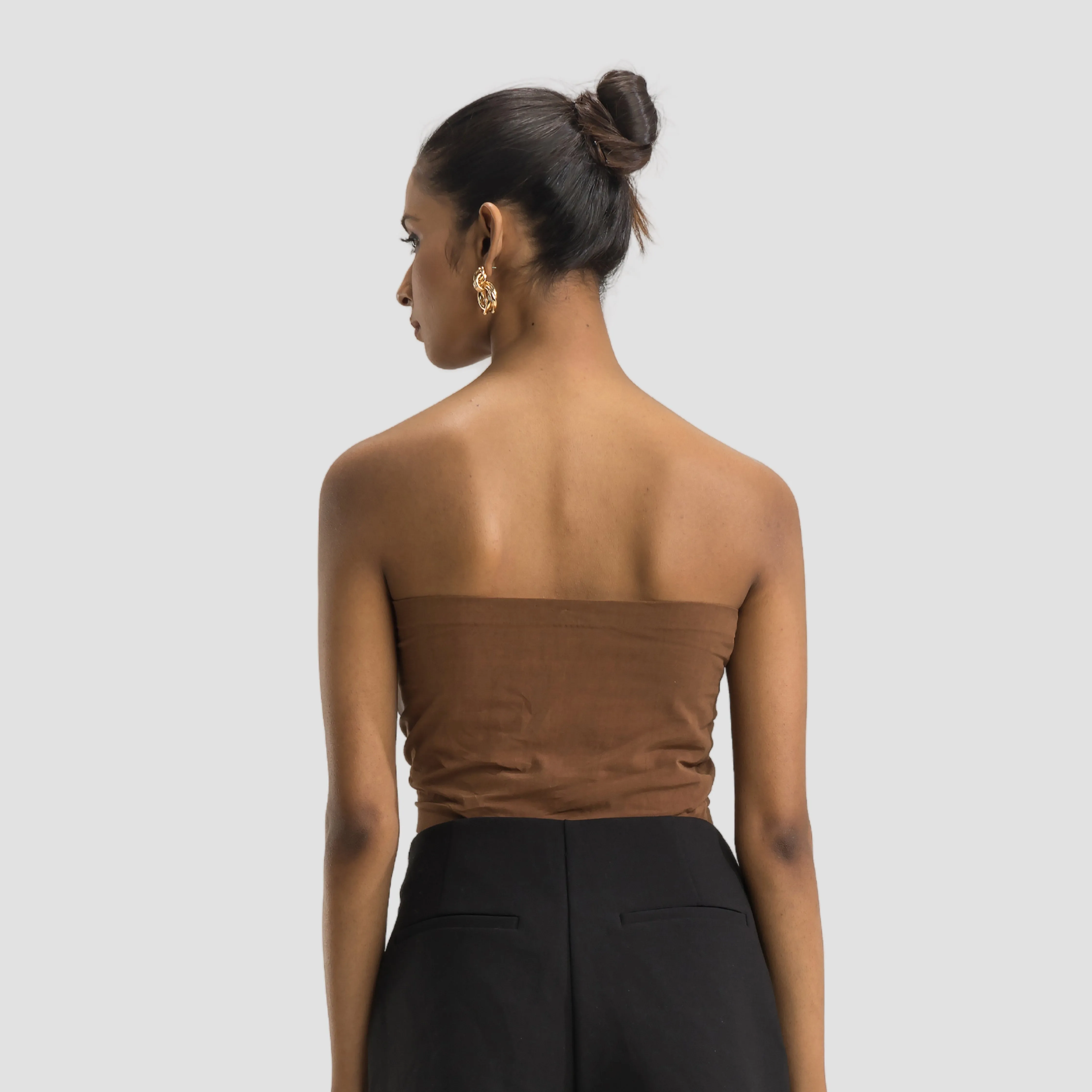 Asymmetrical Flap Crop Top