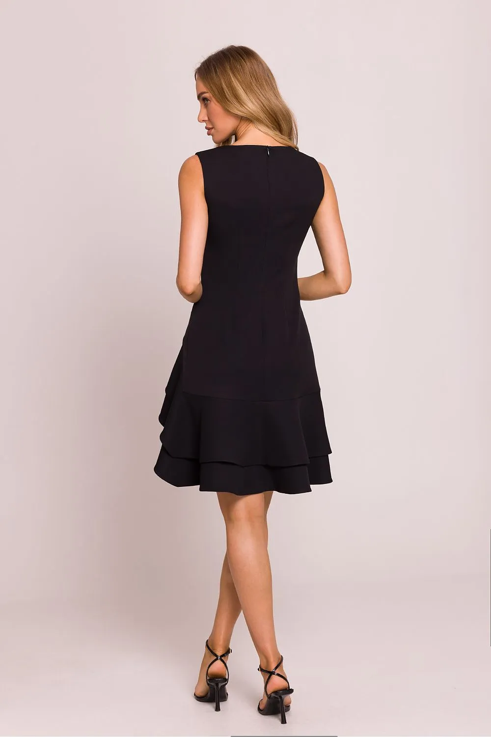 Asymmetrical Flounce Fitted Dress