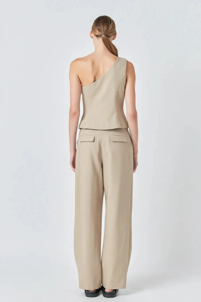 Asymmetrical One Shoulder Vest