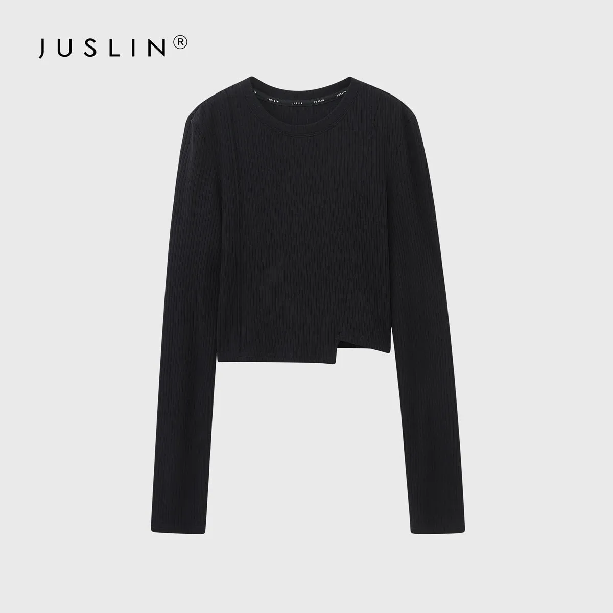 Asymmetrical Ribbed Crop Top