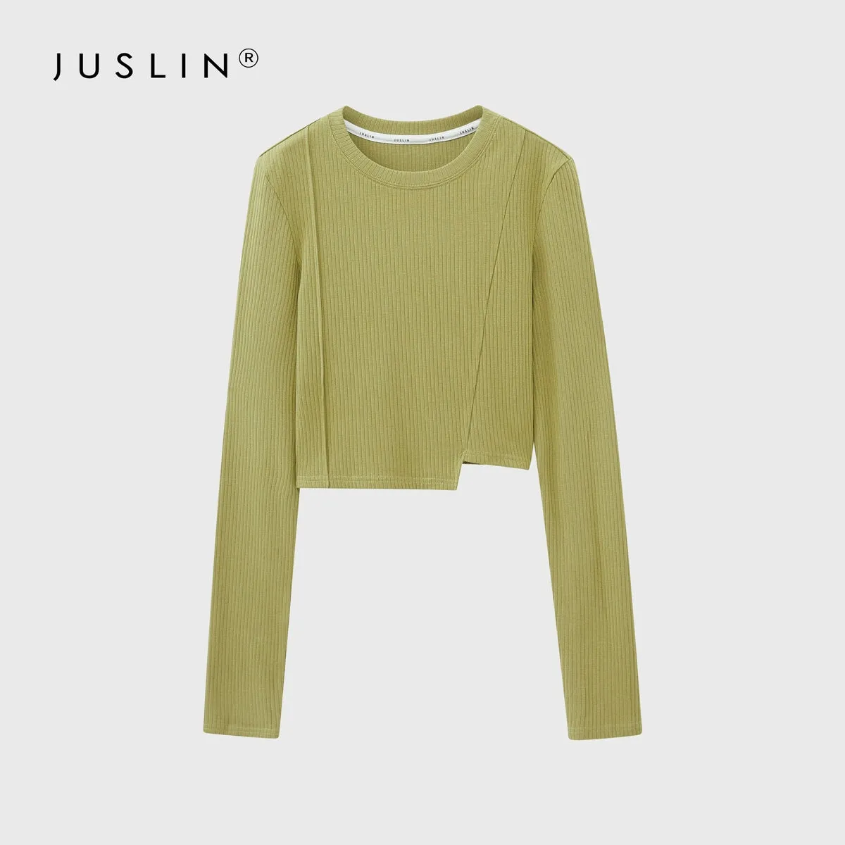 Asymmetrical Ribbed Crop Top