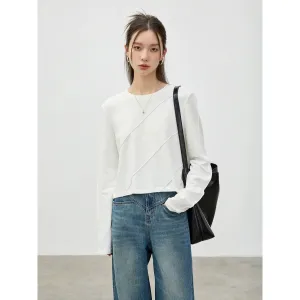 Asymmetrical Seam Long Sleeve Top