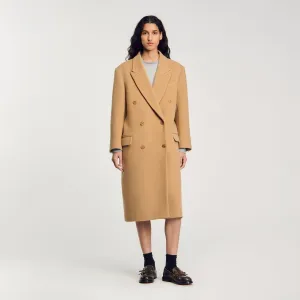 Automne Long Wool-Blend Coat Camel