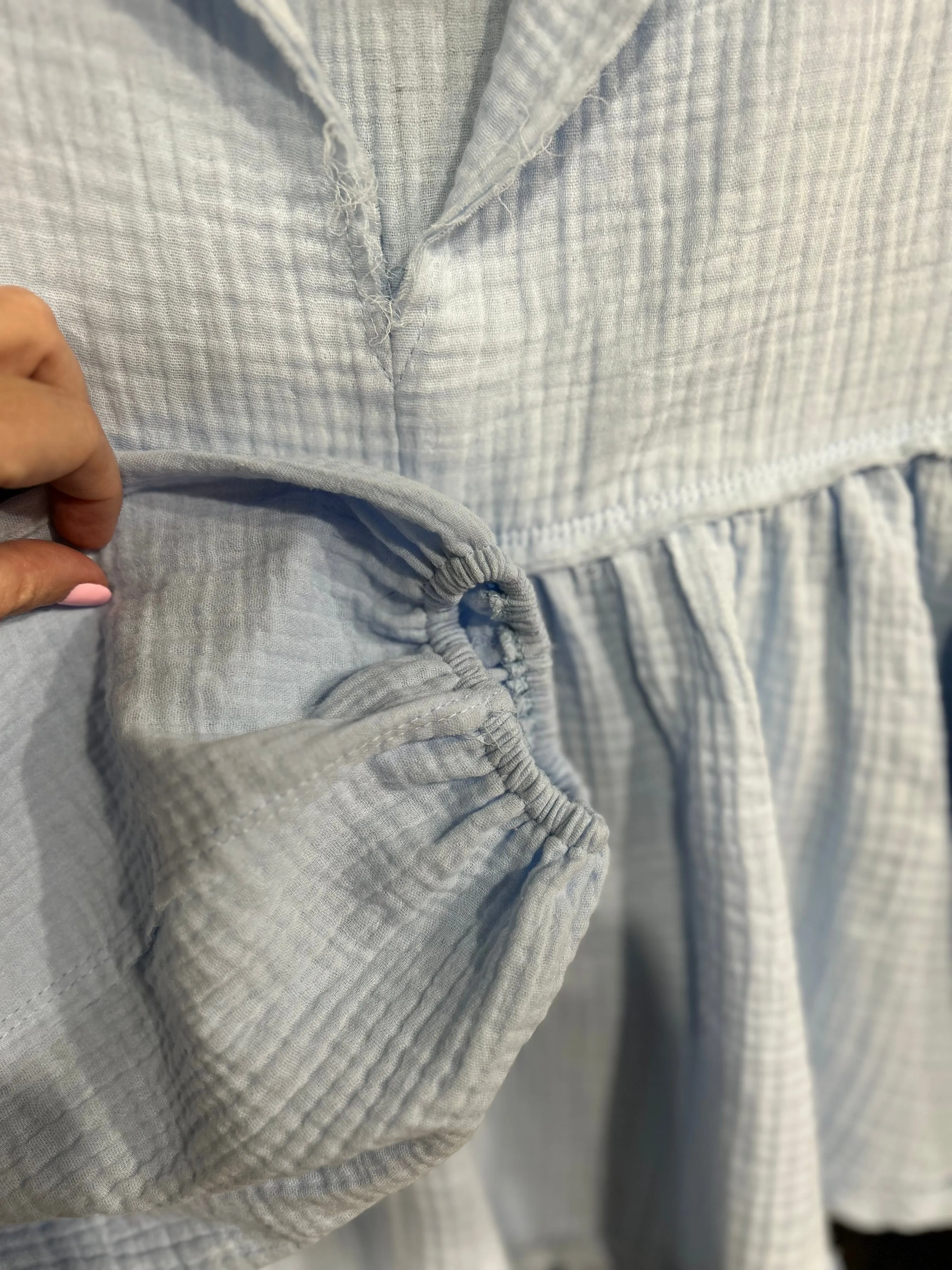Baby Blue Puff Sleeve
