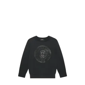 Balmain Kids Circle Crest Logo Sweatshirt