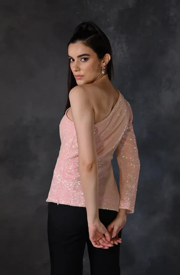 Barbie Pink Sequin Top