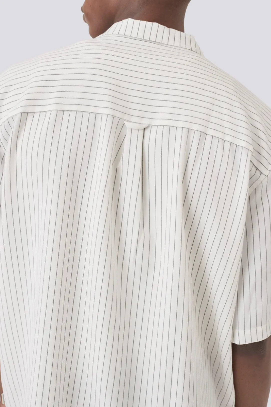 BARNEY COOLS BOXY SHIRT - WHITE STRIPE