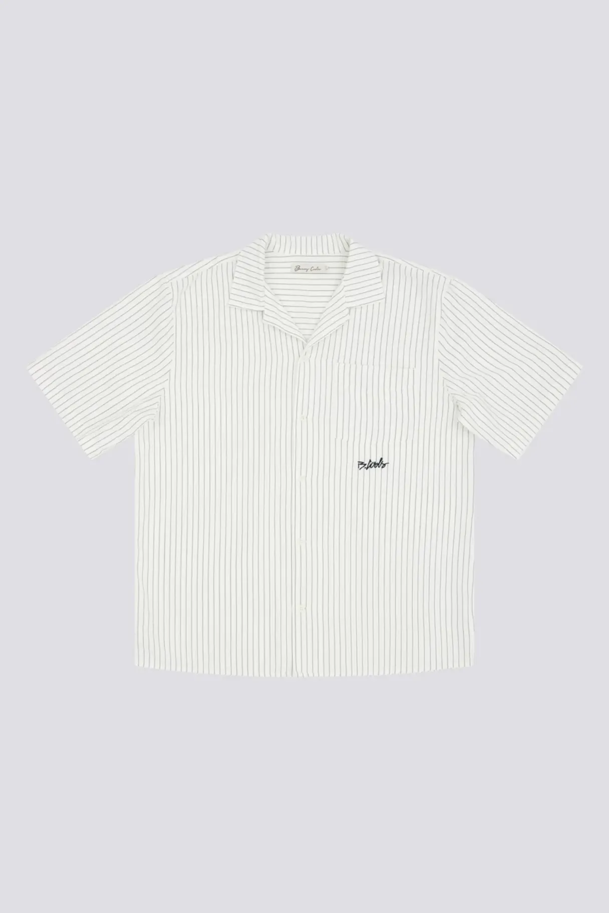 BARNEY COOLS BOXY SHIRT - WHITE STRIPE