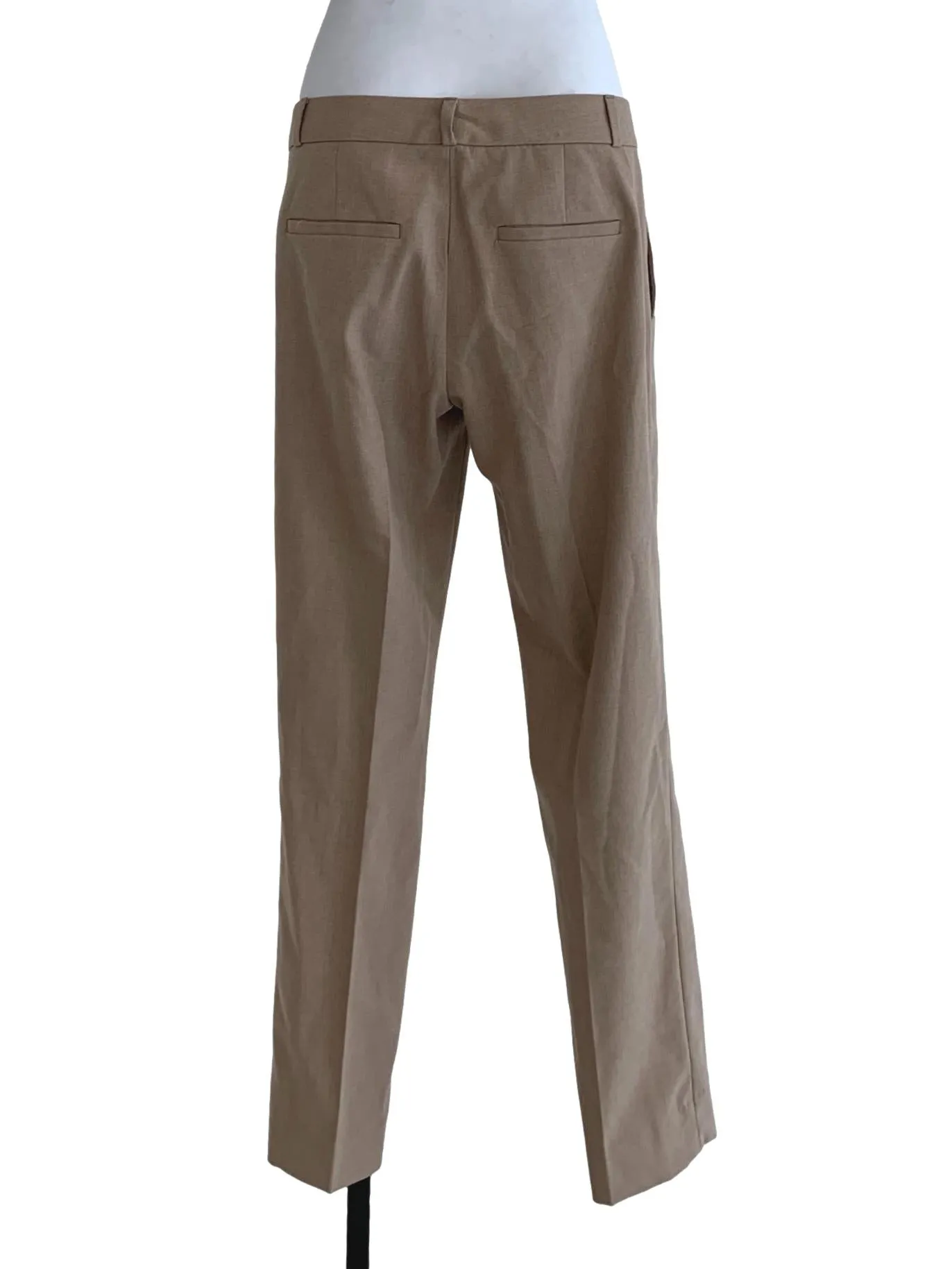 Beige Plain Formal Pants