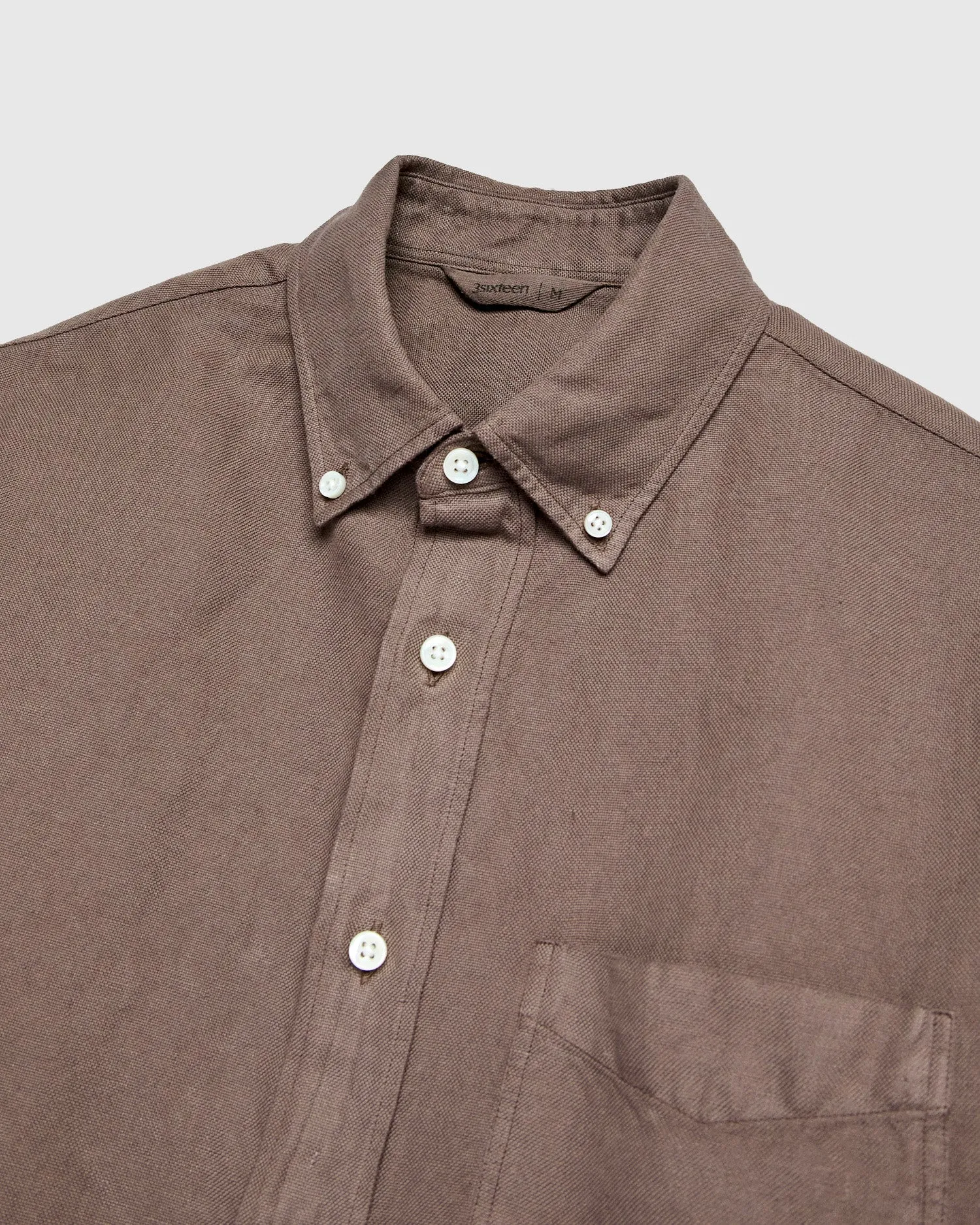 Big Oxford Shirt in Espresso Hemp