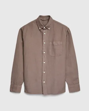 Big Oxford Shirt in Espresso Hemp