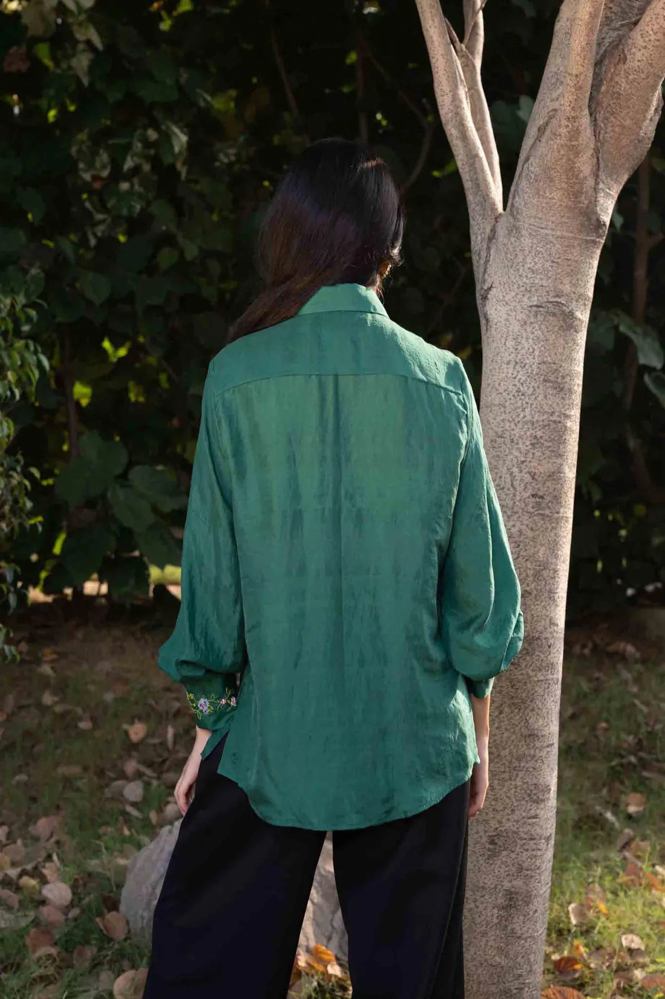 Birdsong Silk Shirt