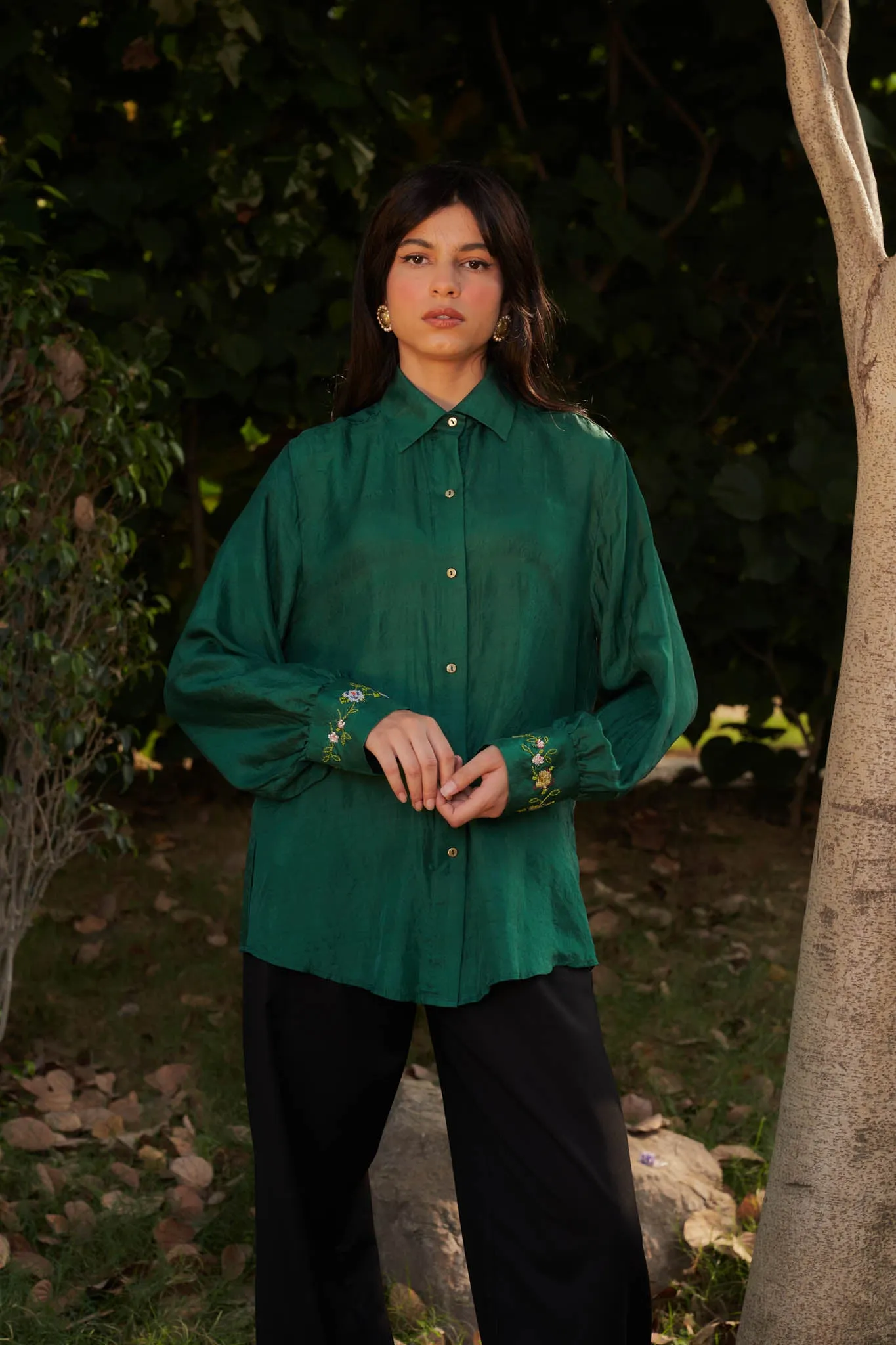 Birdsong Silk Shirt