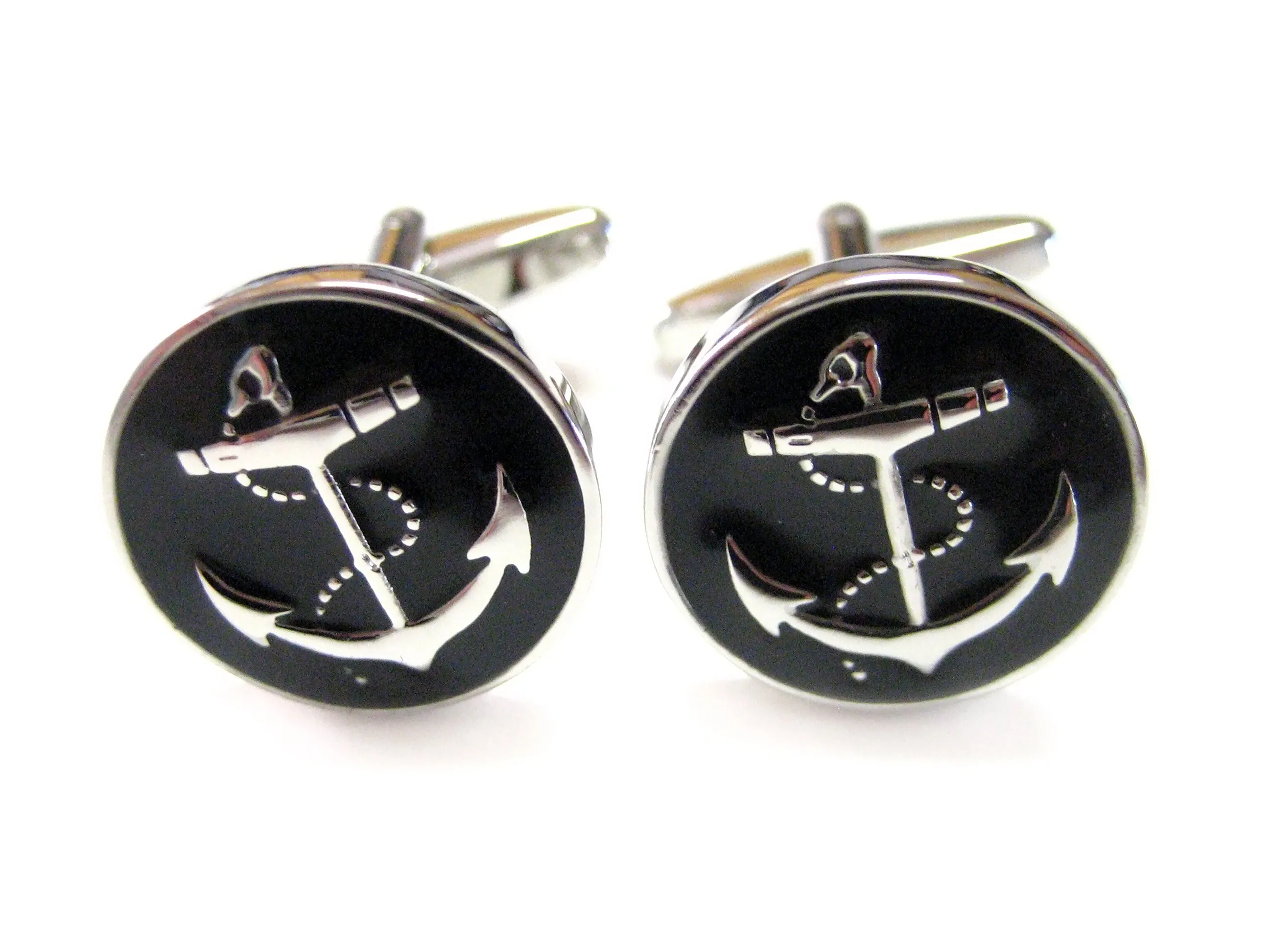 Black Anchor Cufflinks