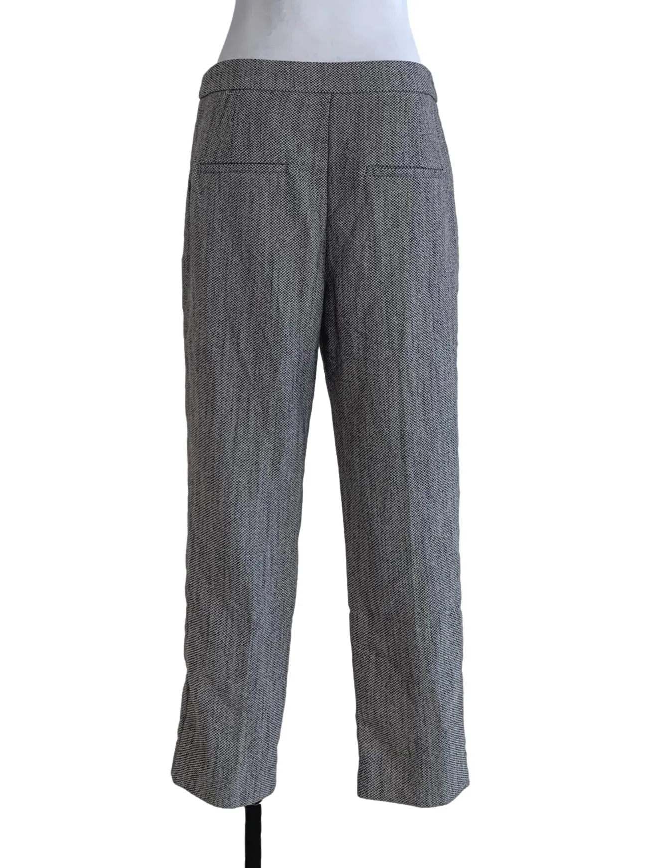 Black Herringbone Formal Pants