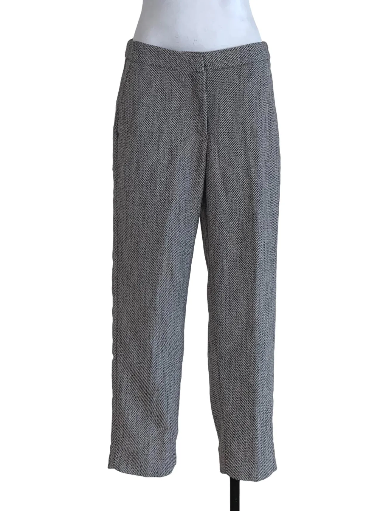 Black Herringbone Formal Pants