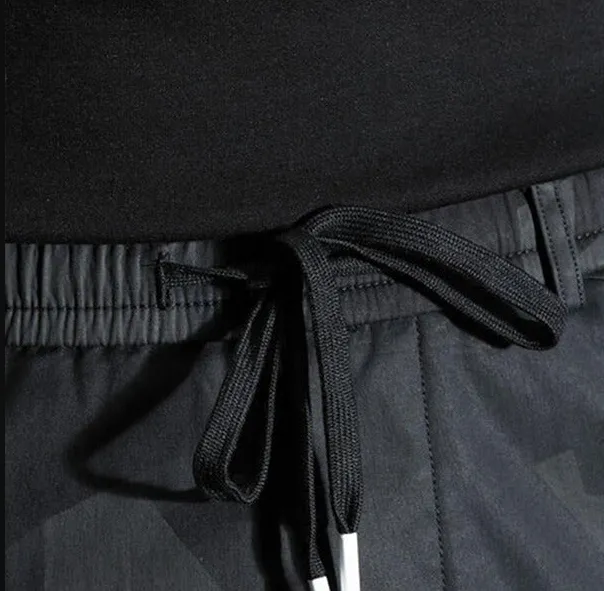 Black slim-fit chino trousers for men