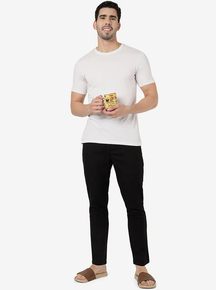 Black Solid Slim Fit Track Pant | JadeBlue