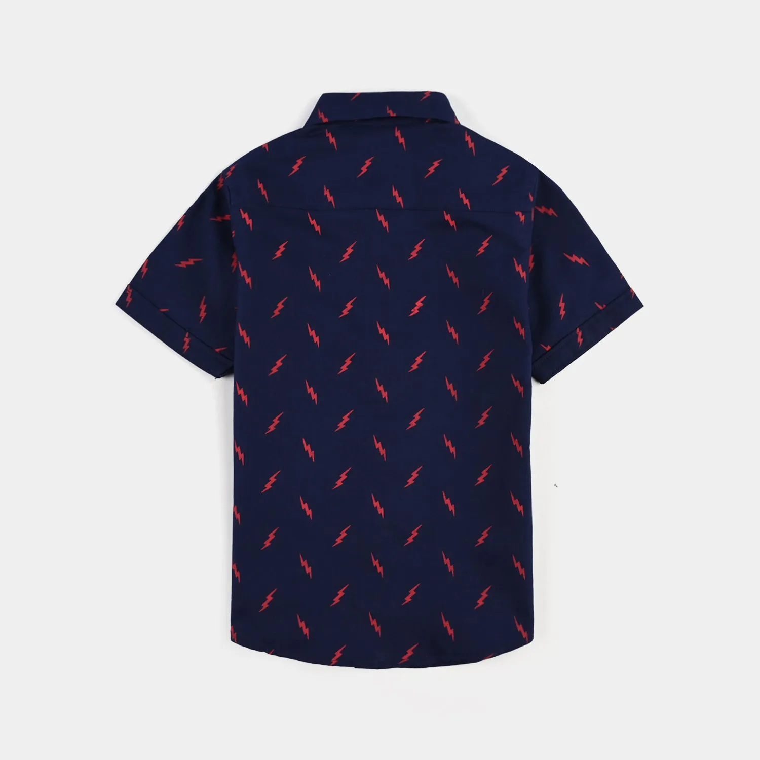 Boys Oxford Casual Shirt-Navy Blue