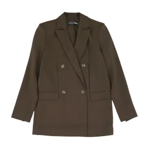 Brown Solid Blazer