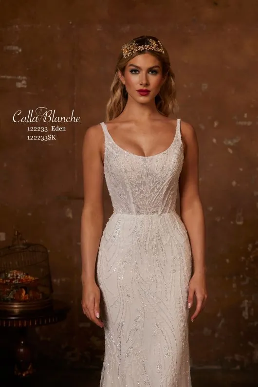 Calla Blanche Size 12 122233 Eden Ivory/Ivory Gown