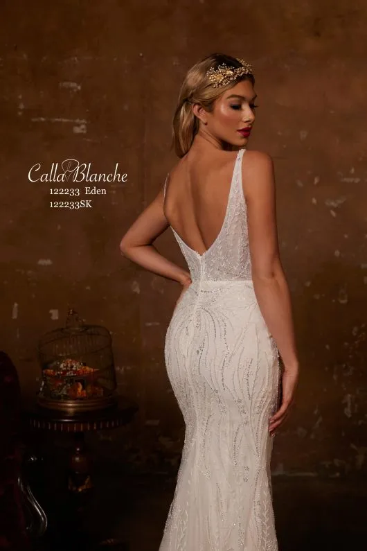 Calla Blanche Size 12 122233 Eden Ivory/Ivory Gown